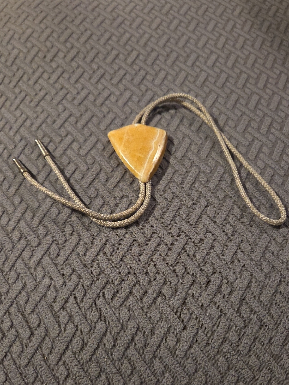 Yellow Triangle Stone Slide Pendant Bolo